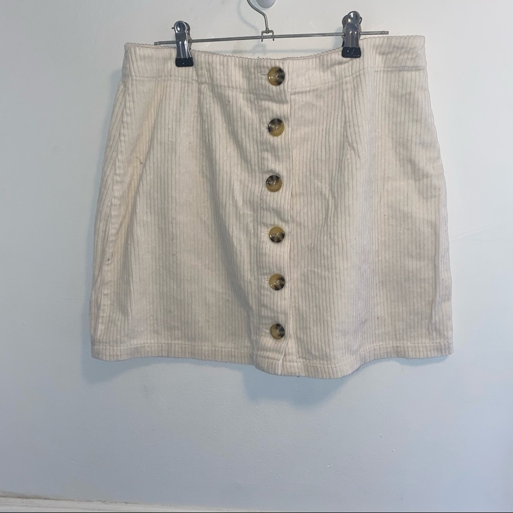 4 for $20 Forever 21 off white / cream corduroy skirt